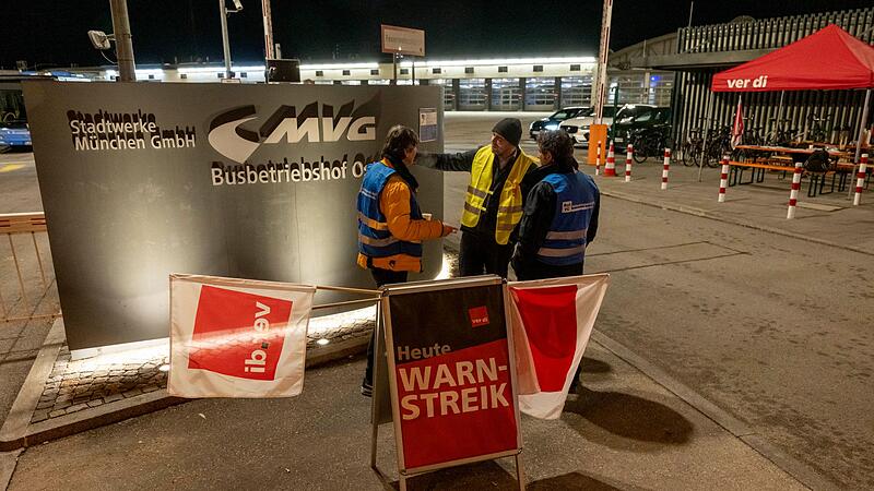 Verdi-Warnstreik im Nahverkehr - M&uuml;nchen