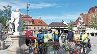 Gruppenfoto der Mut-Tour in Forchheim (v. l.): Ivonne Macha, Thorsten Müller, Manuela Meier, Henny Friedrichs, Anne Reis und Christian Borghoff.