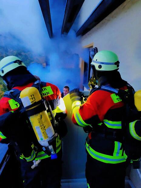 Übung mit starker Rauchentwicklung in Gräfenberg