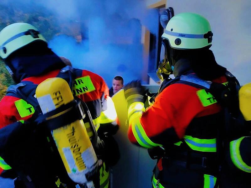 Übung mit starker Rauchentwicklung in Gräfenberg