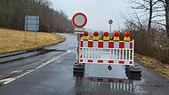 Stra&szlig;ensperrung in der Bad Kissinger Au