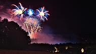 Der schöne Blick von Seelach aus aufs Feuerwerk.