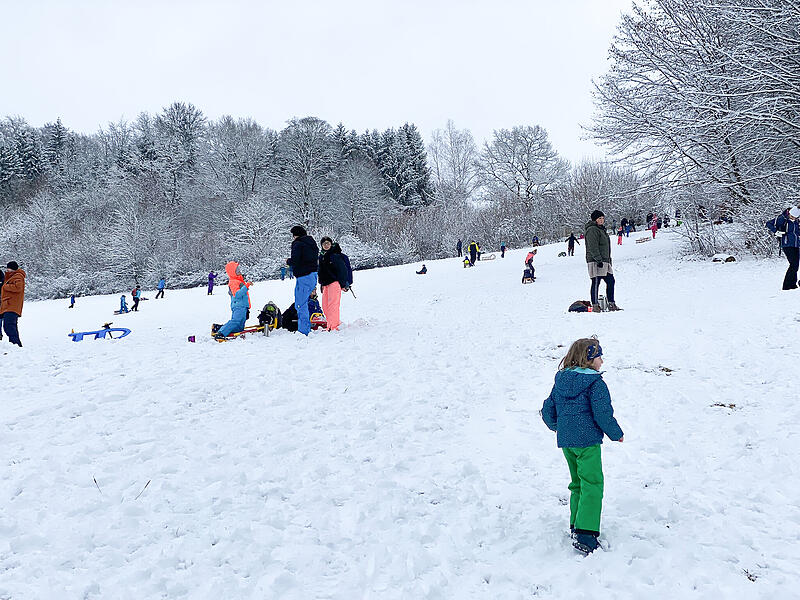 Rodeln Bamberg In Wattendorf tummeln sich im Winter regelmäßig Rodelfans aus der Region. Vor allem für Familien ist der Schlittenhang geeignet.