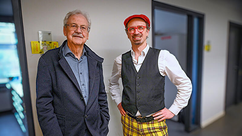 Paul Maar und David Saams bei ihrer Lesung beim Bamberger Literaturfestival