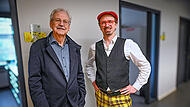 Paul Maar und David Saams bei ihrer Lesung beim Bamberger Literaturfestival