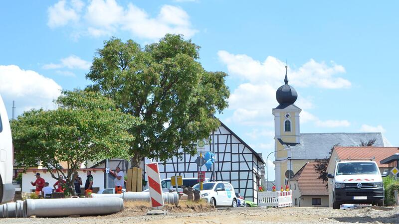 Die Coburger Stra&szlig;e ist schon aufgerissen.