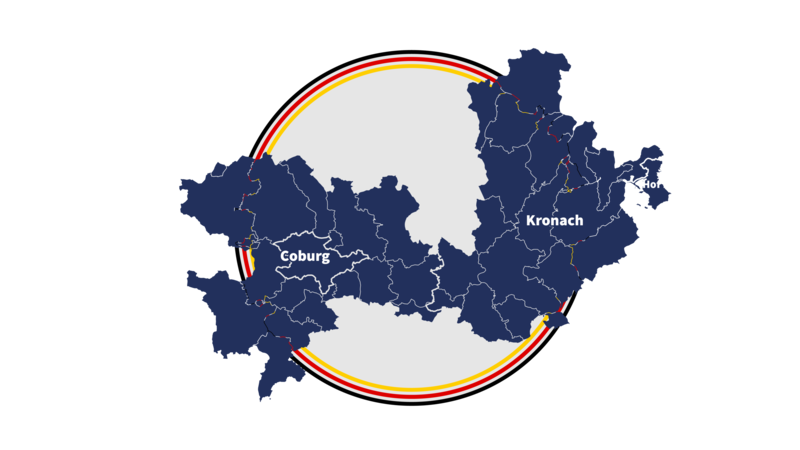 Bundestagswahl: Zum Wahlkreis Coburg geh&ouml;ren Stadt und Landkreis Coburg, der Landkreis Kronach sowie die Gemeinde Gerorldsgr&uuml;n (Landkreis Hof).