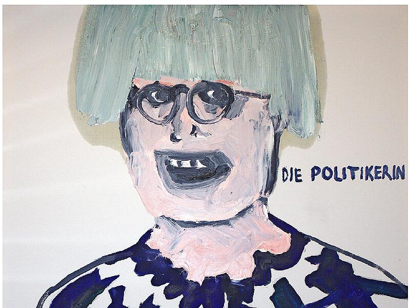 Die Werke „Die Politikerin“ und …
