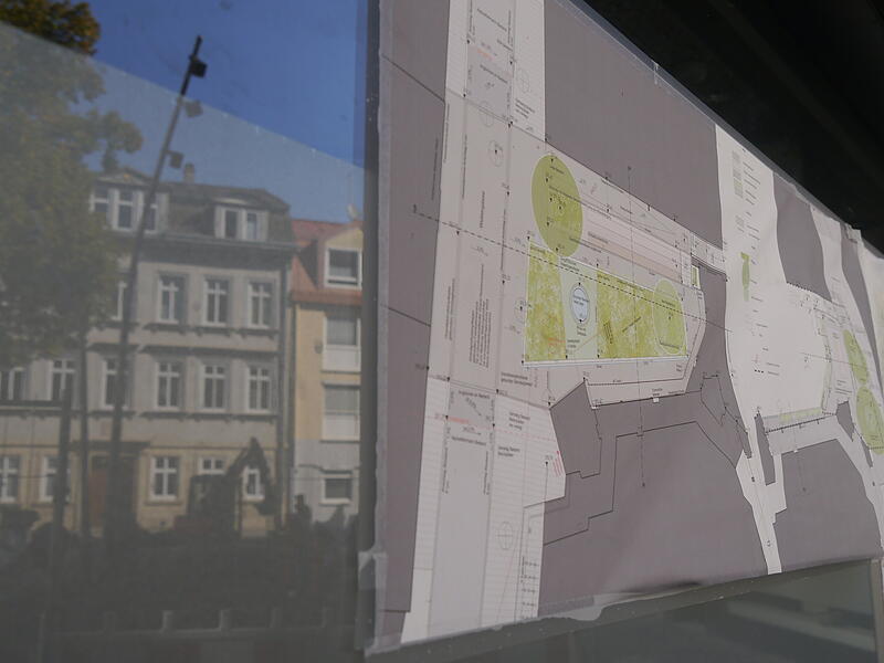 Bauarbeiten auf dem Freiherr-von-Stockmar-Platz in Coburg