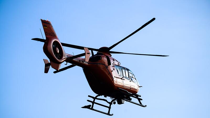 Rettungshubschrauber in der Luft