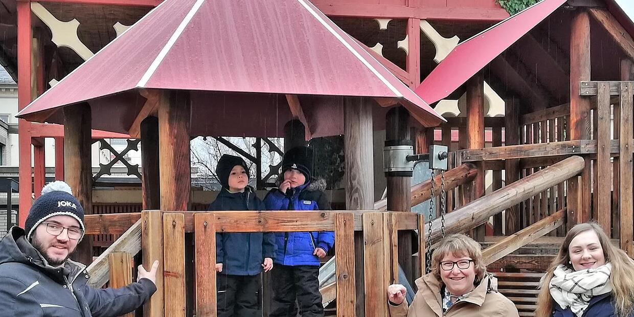 Bad Kissingen: Das Klettergerüst im Kliegl-Kindergarten hat Regendächer