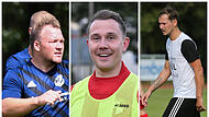 Welcher Trainer schnappt sich den Titel in der Kreisliga 2 Schweinfurt? Clemen Haub vom SV Rapid Ebelsbach (links), Sebastian Arnold vom TV Haßfurt (Mitte) oder Matthias Strätz mit der SG Eltmann?