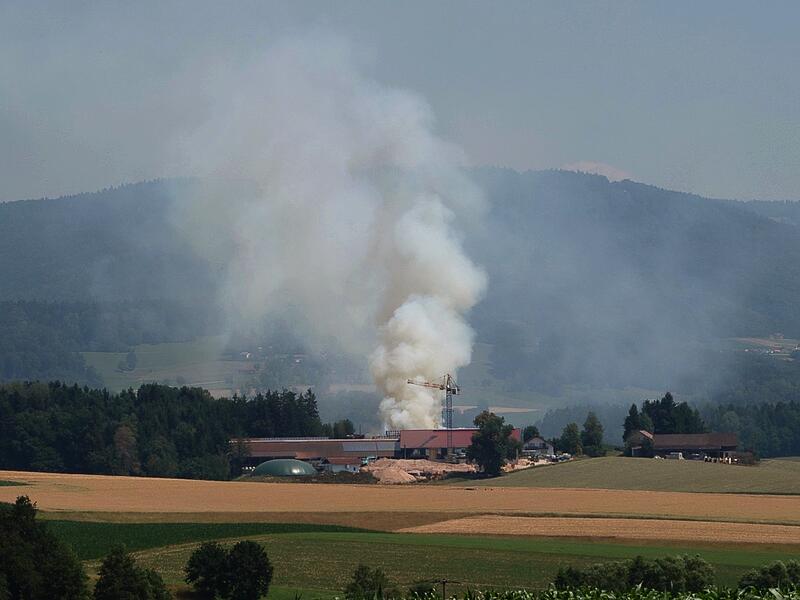 Brand eines Bauernhofes in Bayern