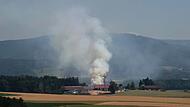 Brand eines Bauernhofes in Bayern