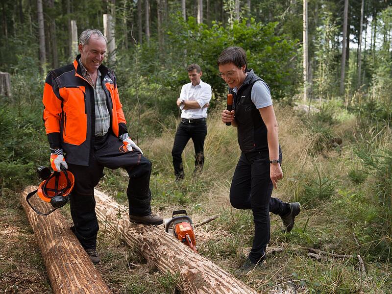 Hubert Aiwanger informiert sich zum Borkenkäfer Hubert Aiwanger informiert sich zum Borkenkäfer