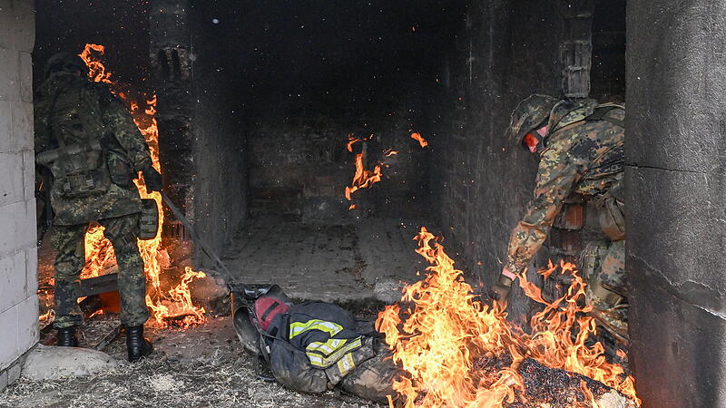Ersthelfertraining BundeswehrBundeswehr-&Uuml;bung in Hammelburg