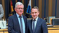 Landrat Johannes Maciejonczyk mit seinem Stellvertreter, Wolfgang Möhrlein Landrat Johannes Maciejonczyk mit seinem Stellvertreter, Wolfgang Möhrlein
