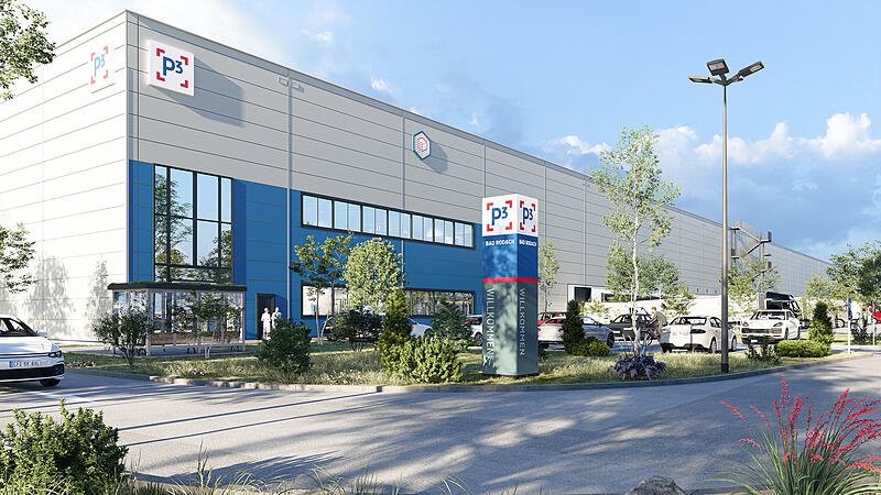 So soll das neue Logistikzentrum der Prodinger-Gruppe aussehen. Gemeinsam mit der P3 Logistic Parks GmbH, einem Entwickler von Logistikimmobilien, entsteht im Gewerbegebiet Bad Rodach in Richtung Elsa eine moderne Anlage mit rund 36.000 Quadratmeter Gesamtmietfl&auml;che.