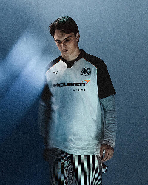 McLarens Formel-1-Pilot Oscar Piastri taucht k&uuml;nftig in Kleidung aus dem Hause Puma an den Rennstrecken auf.