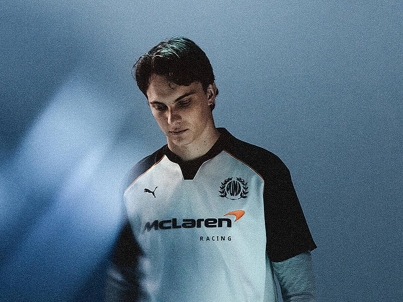 McLarens Formel-1-Pilot Oscar Piastri taucht k&uuml;nftig in Kleidung aus dem Hause Puma an den Rennstrecken auf.
