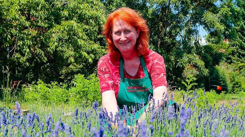 Duftend, bunt und dazu noch gesund: Gertrud Leumer pflanzt in ihrer Bamberger Gärtnerei auch viele Heilkräuter an. Lavendel hilft beispielsweise beim Stressabbau und bei Einschlafproblemen.