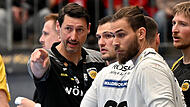 HSC-Coach Anel Mahmutefendic im Zwiegespräch mit Merlin Fuß.