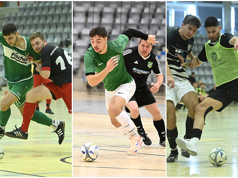 Die drei Bezirksligisten SV Friesen (links), TSV Neukenroth (Mitte) und SC Sylvia Ebersdorf sind bei der Hallenkreismeisterschaft-Zwischenrunde in Altenkunstadt favorisiert.