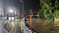 Insgesamt 5.000 Sandsäcke verbauten die Feuerwehren alleine in Burgpreppach.
