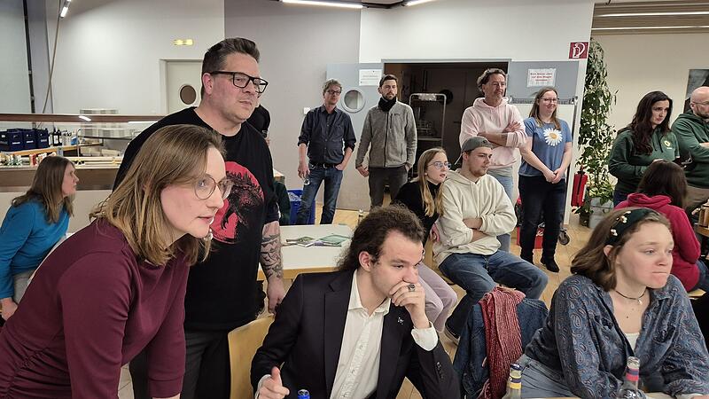 Moment der Entscheidung: Lisa Badum und Thomas Ochs reagieren auf die Hochrechnungen
