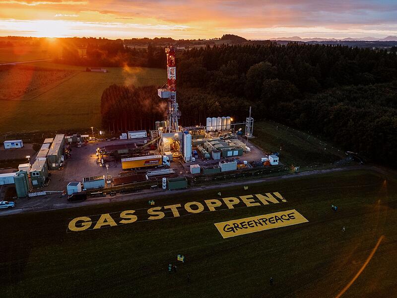 Greenpeace-Protest gegen Erdgasbohrung