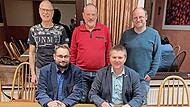 Der Verein Rh&ouml;nLink e.V. und die B&uuml;rgerinitiativen aus dem Landkreis Bad Kissingen unterzeichneten eine gemeinsame Erkl&auml;rung. Von links hinten: Rainer Morsh&auml;user (BI Schondra), Erwin Miller und Ingo Queck (BI Bad Br&uuml;ckenau). Vorne von links: Marku...