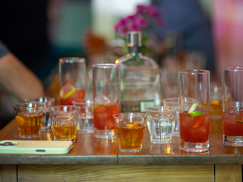 Cocktail-Tasting von "Feines aus Franken",  "Fränkischer Talk" und fränkische-rezepte.de im Schwarzen Schaf in Bamberg.Cocktail-Tasting im Schwarzen Schaf