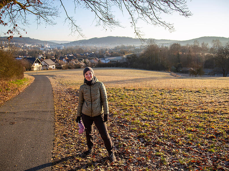 Marianne Renner sammelt Müll in Rödental Marianne Renner sammelt Müll in Rödental