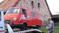 Altes Feuerwehrauto Morlesau