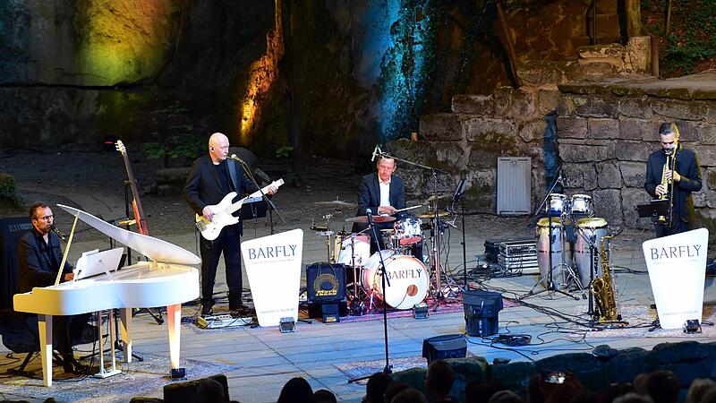 Zum 20. Geburtstag der Band „Barfly“ gaben Paul Braun, Karsten Friedrich, Mike Müller und Peter Groß (von links) in Trebgast einen ihrer seltenen konzertanten Gastspiele.