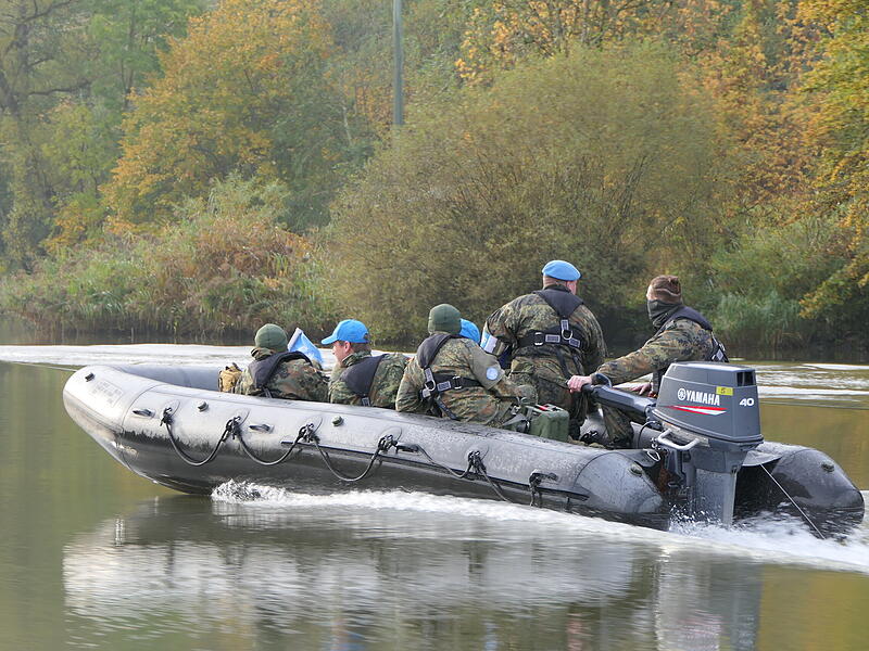UN-Militärbeobachter werden auch auf dem Wasser ausgebildet.