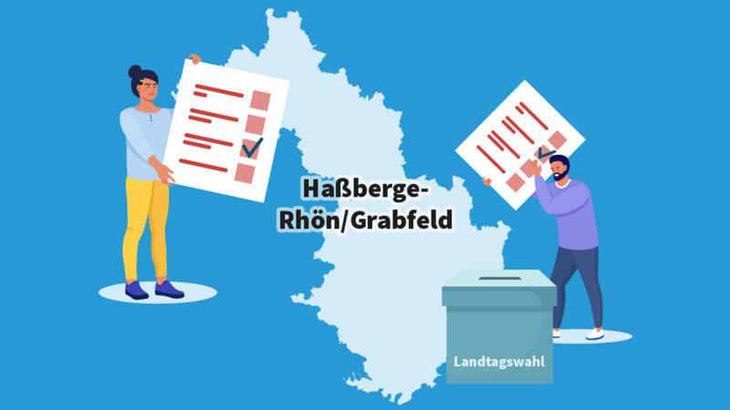 Illustration f&uuml;r den Stimmkreis Ha&szlig;berge / R&ouml;hn-Grabfeld