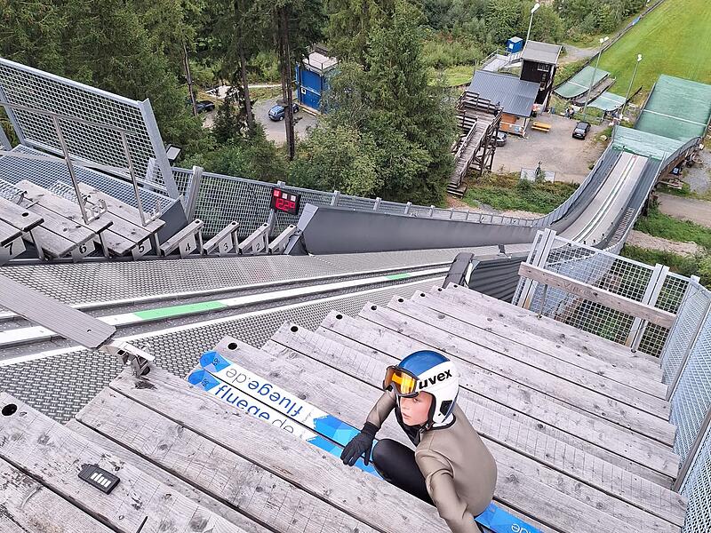 Der Nordische Kombinierer Finn Weigel aus Katschenreuth