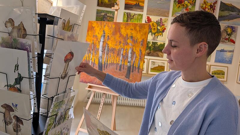 Die russische Künstlerin Evgeniia Mekhova hat in Forchheim ihr eigenes Atelier eröffnet.Forchheim & Fränkische Schweiz Die russische Künstlerin Evgeniia Mekhova hat in Forchheim ihr eigenes Atelier eröffnet.
