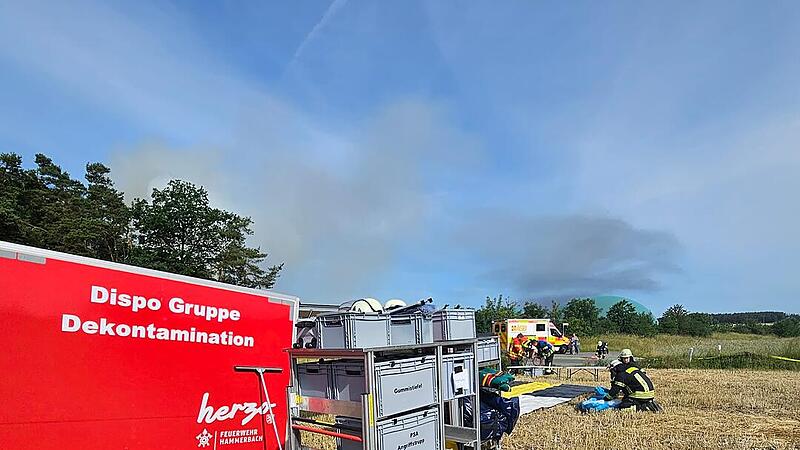 Feuer bei Biogasanlage Kairlindach Feuer bei Biogasanlage Kairlindach