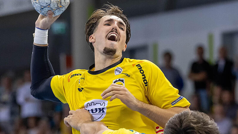 HSC 2000 Coburg - VfL Eintracht Hagen Mikael Helmersson (mit Ball) erzielte sieben Treffer für den HSC 2000 Coburg beim 23:23-Remis gegen Oppenweiler/Backnang.