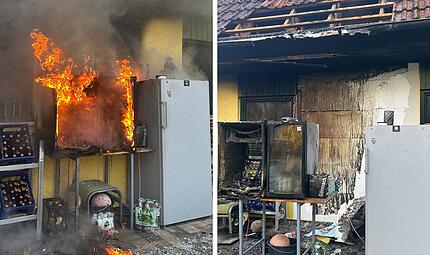 Wachenroth: K&uuml;hlschrank brennt &ndash; Flammen greifen auf Fassade und Dach &uuml;ber