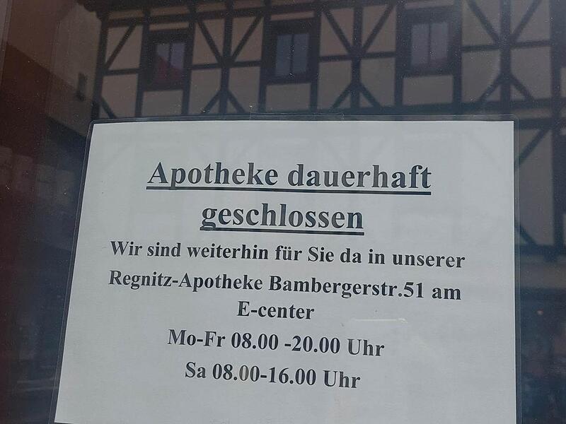 Die Stadtapotheke hat sich ebenfalls aus der Innenstadt verabschiedet.Forchheim & Fränkische Schweiz Die Stadtapotheke hat sich ebenfalls aus der Innenstadt verabschiedet.Forchheim & Fränkische Schweiz