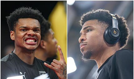 Ronaldo Segu (links) und Noah Locke waren in der vergangenen Saison die besten Bamberger Punktesammler. Mittlerweile spielt Segu in Griechenland und Locke in Frankreich.