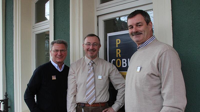 Die Geburtsstunde von &bdquo;Pro Coburg&ldquo; &ndash; die damalige F&uuml;hrungsmannschaft mit, von links: Horst Geuter, J&uuml;rgen Heeb und Peter Kammerscheid.