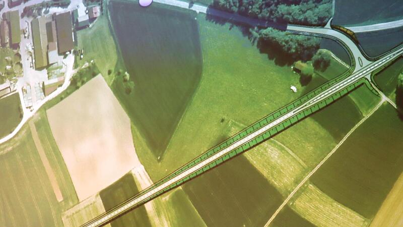 Die Illustration zeigt die zuk&uuml;nftige Abfahrt nach Wunkendorf an der Stra&szlig;e von Modschiedel kommend.Fotos: