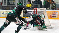 Ein abermals sicherer R&uuml;ckhalt: HEC-Goalie Luca Ganz