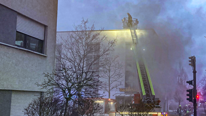 Brand in einer B&auml;ckerei in Erlangen