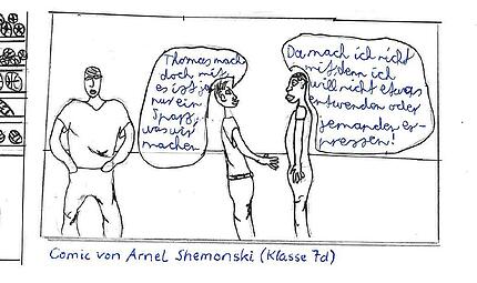 Mobbing - mitmachen oder nicht? Mit dieser Frage setzten sich Sch&uuml;lerinnen und Sch&uuml;ler der Klasse 7d des Ernestinums in Coburg beim Sch&uuml;lerwettbewerb zur politischen Bildung 2025 auseinander.