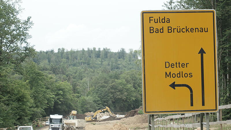 Hammelburger Berg bei Bad Brückenau: Baustelle im Plan